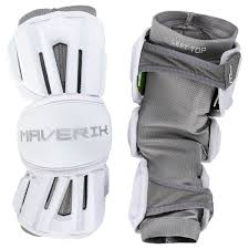 New Maverik Max White Size L Lacrosse Arm Guards