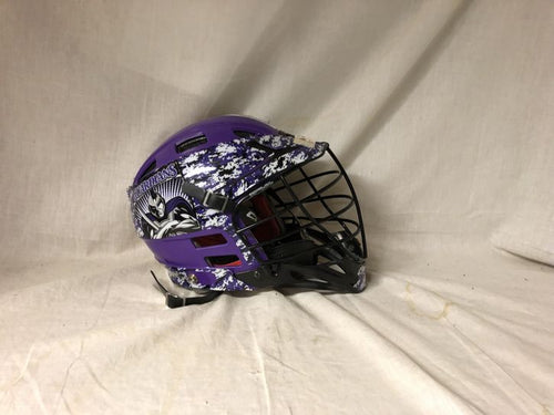 Used Cascade CPX Size Sr Black-Purple Lacrosse Helmet