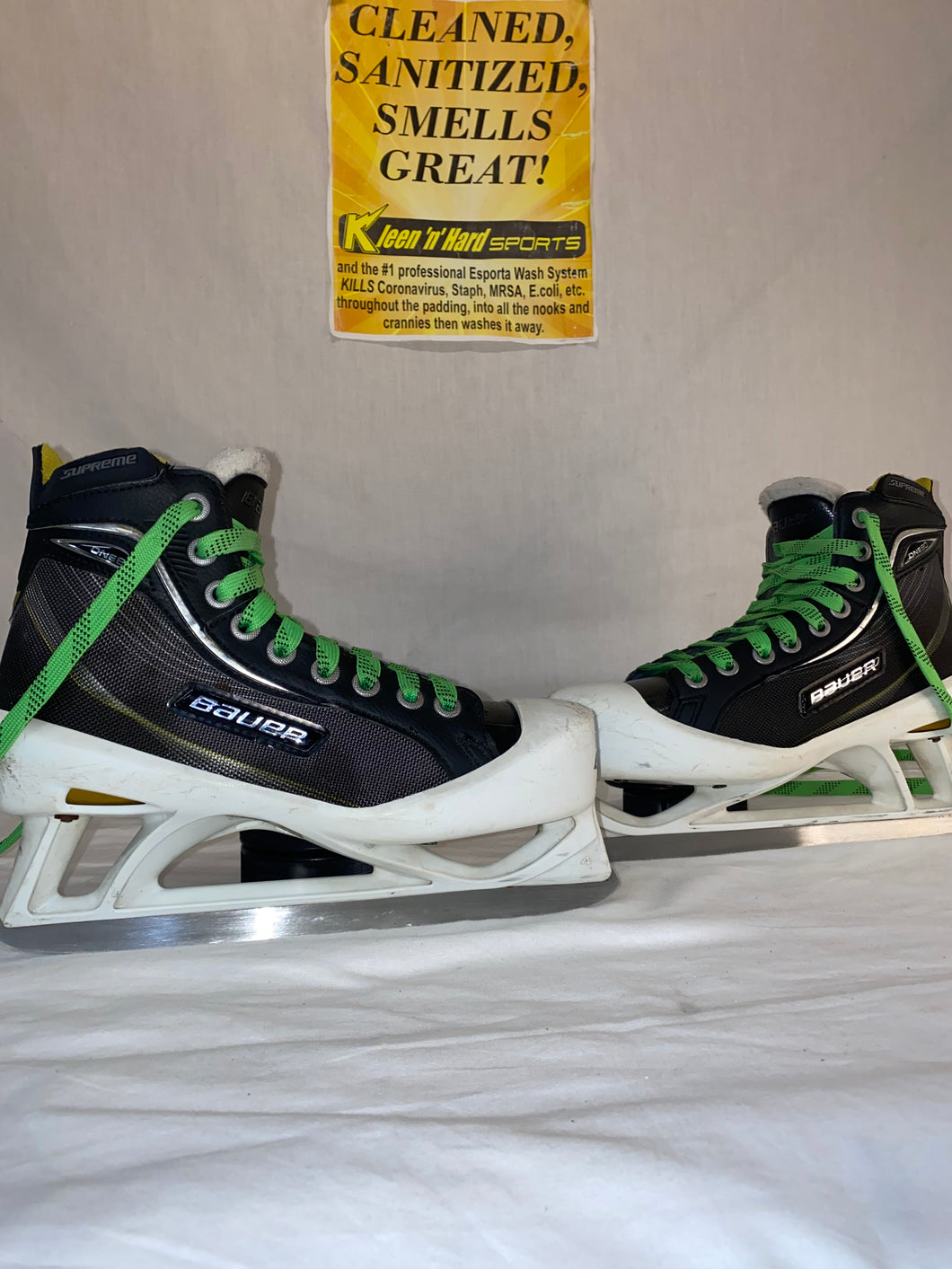 Used Bauer Supreme One80 Size 4.5 D Ice Hockey Goalie Skates