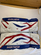 Used Bauer supreme one70 Size 28" + 1" Red White Blue Ice Hockey Goalie Leg Pads