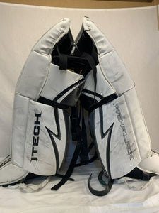 Used Itech GP RX5 Size 30" White/Black Ice Hockey Goalie Leg Pads