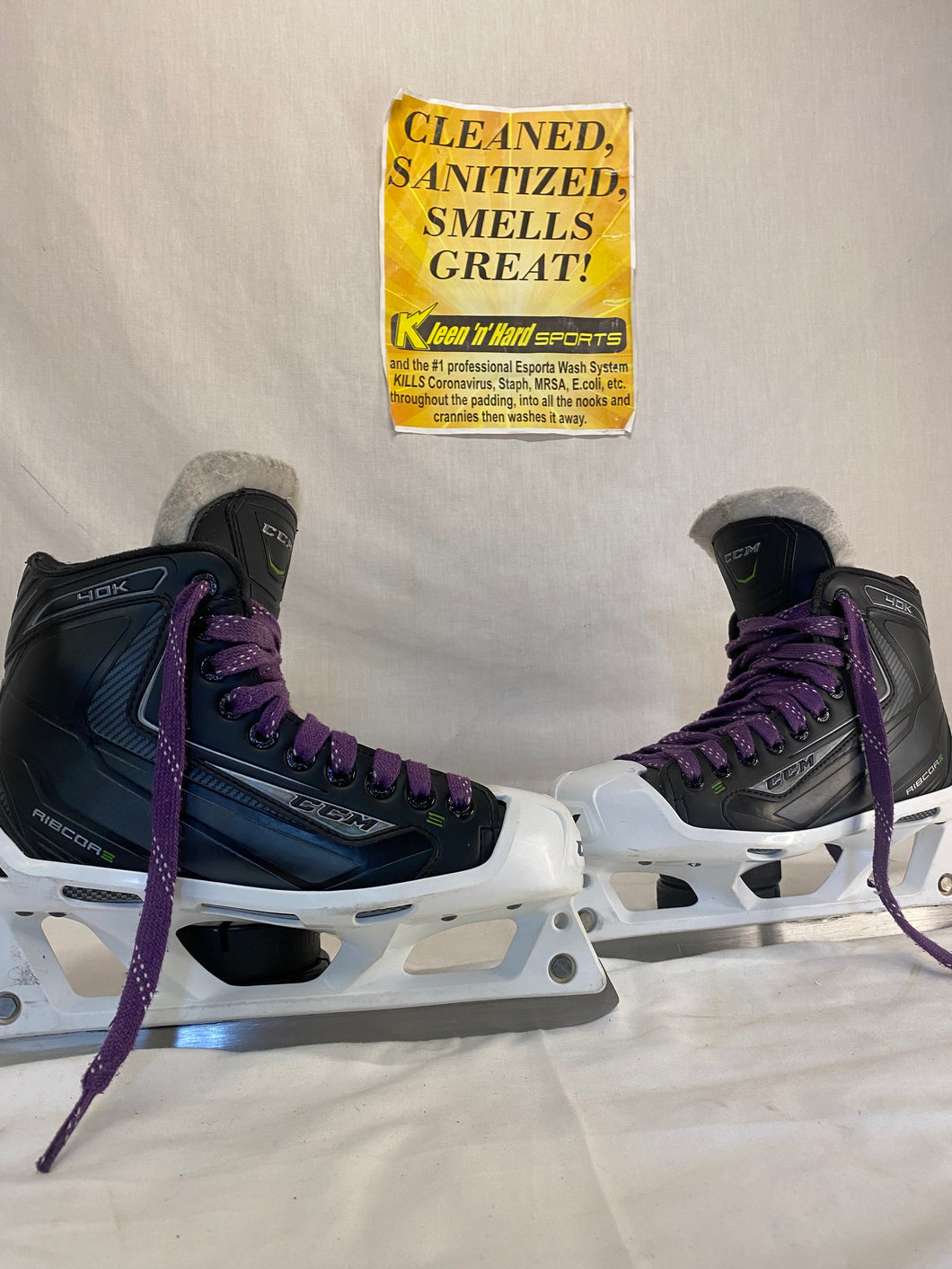 Used CCM RibCor 40K Size 4 D Hockey Goalie Skates