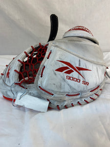 Used Reebok Revoke 9000 Reg (Lt Hand) Sz Sr White/Red Ice Hockey Goalie Catcher