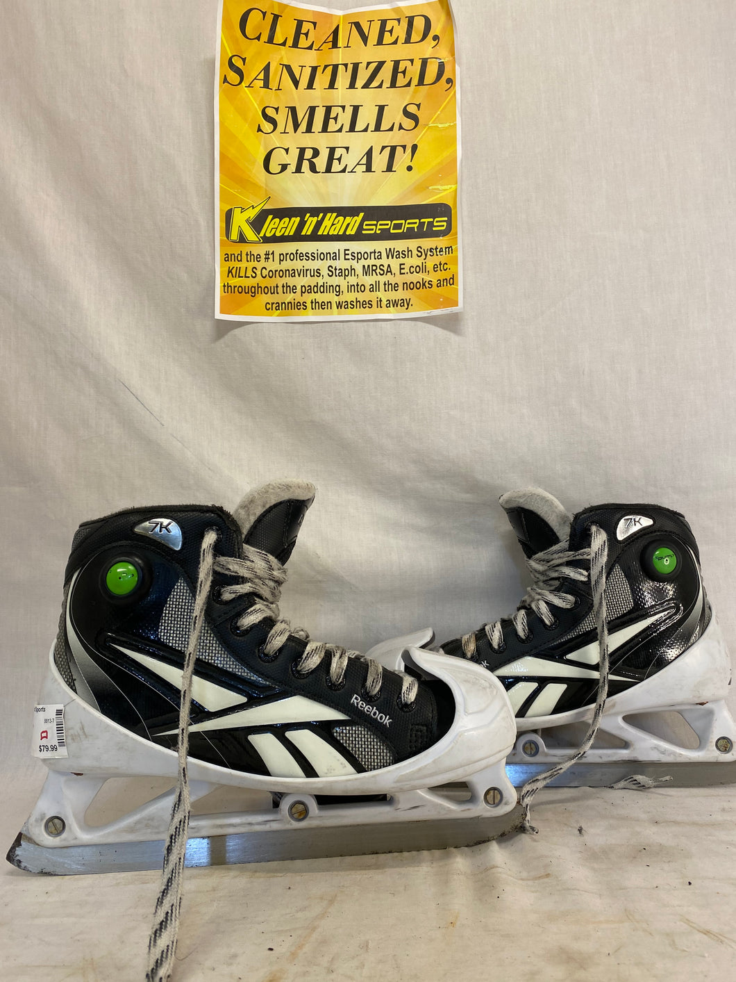 Used Reebok 7K Size 5.5 D Ice Hockey Goalie Skates