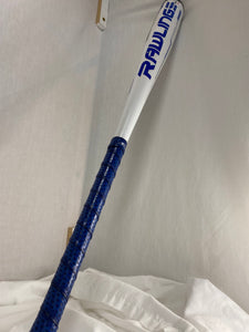 Used Rawlings Velo BB8V3 White L - W 33" - 30 oz. (-3) Hybrid BBCOR Baseball Bat